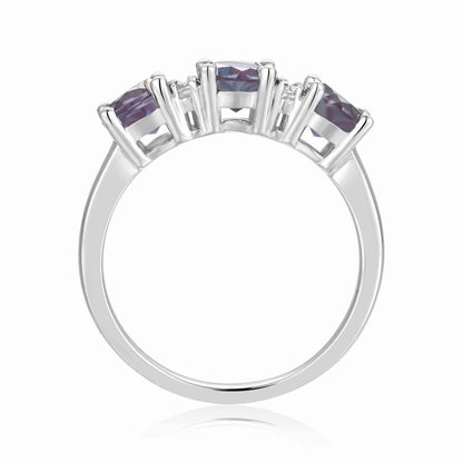 Alexandrite Three Stone Ring
