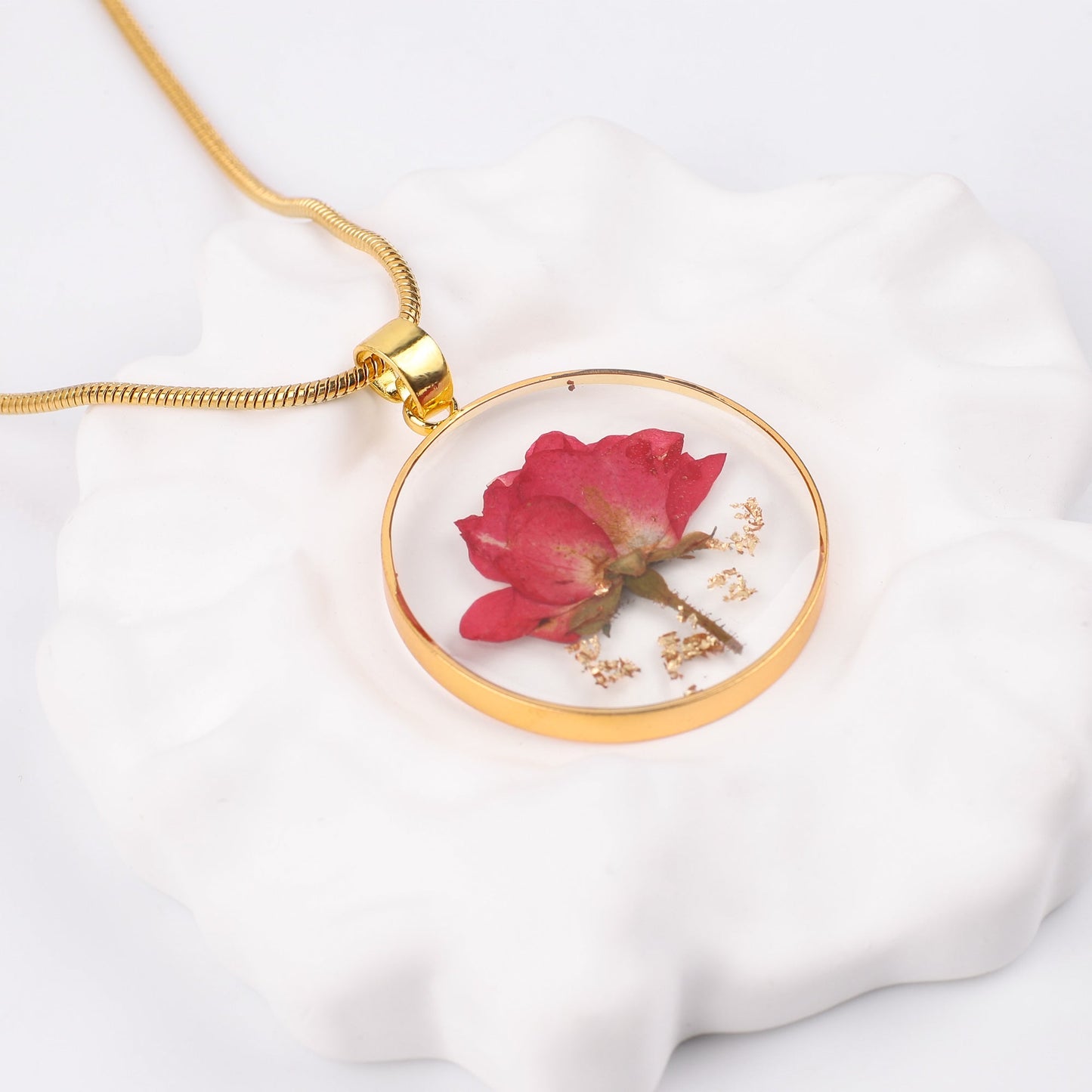 Mint & Lily Pressed Birth Flower Necklace