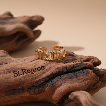 Goldtone 'Mama' Open Ring