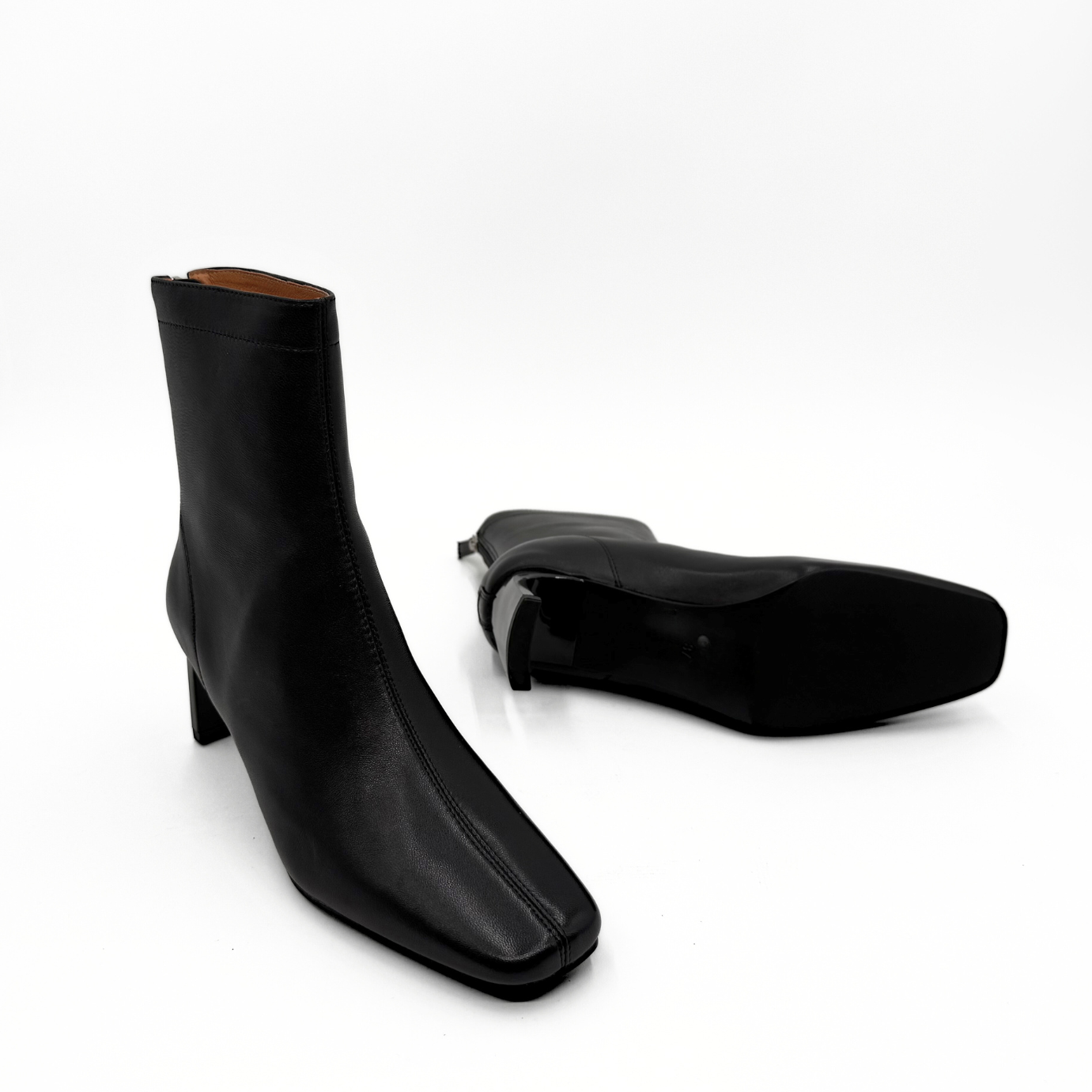 Harlow Leather Bootie - Black