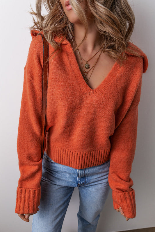 Threaded Pear Avery Edge Sexy Elegant Sweater
