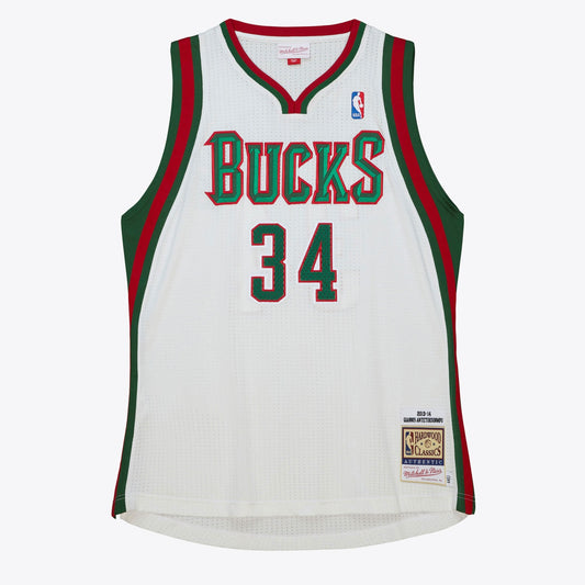 Men's Mitchell & Ness NBA Home Jersey Bucks 2013 Giannis Antetokounmpo