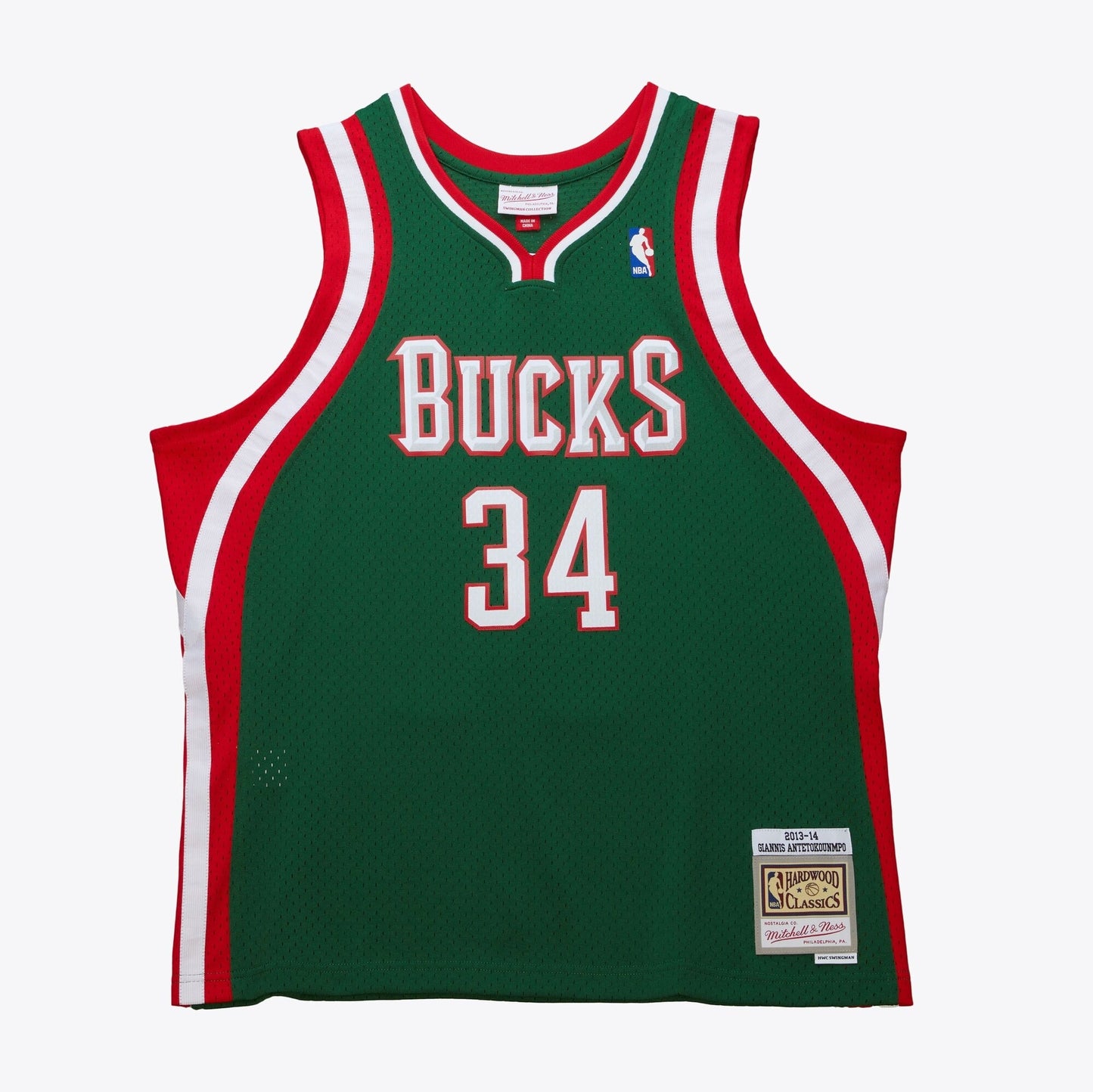 Mitchell & Ness Men's NBA Dark Jersey Bucks 2013 Giannis Antetokounmpo