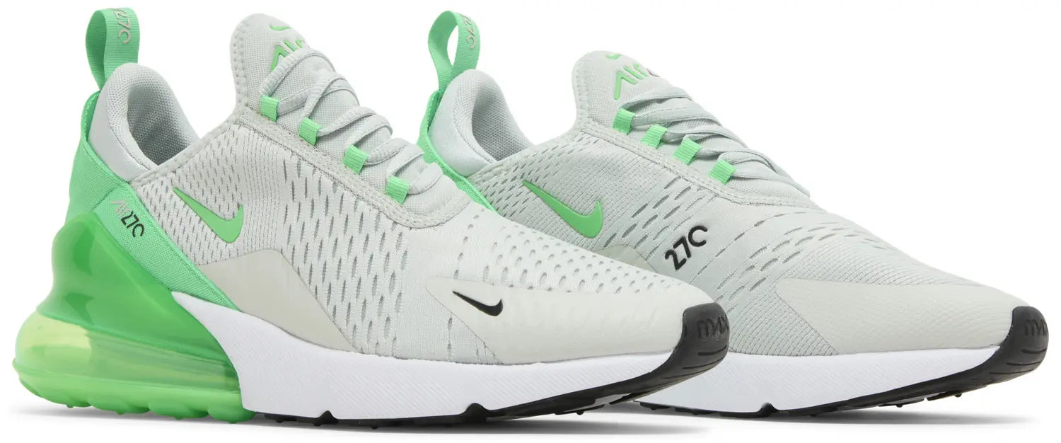 Light Silver/Black/White/Green Shock-