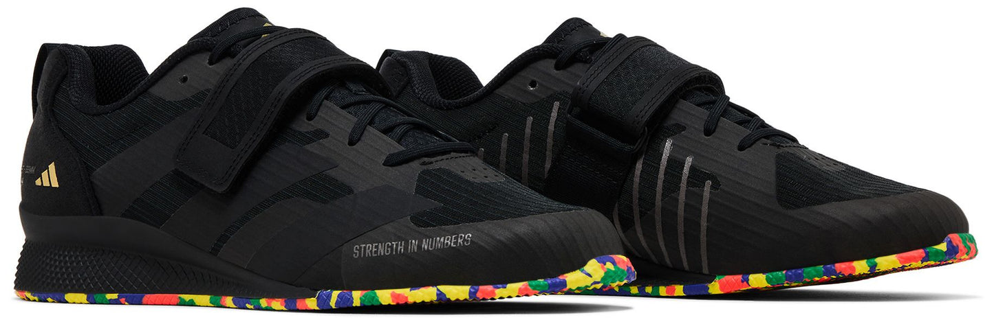 [if0534] Mens adidas Adipower 3 'core Black Gold Metallic'