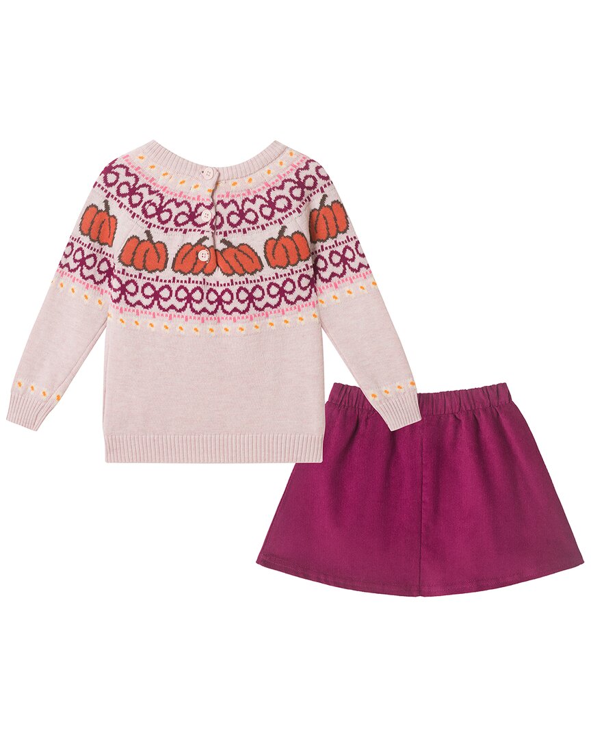 Andy & Evan Pumpkin Fairisle Sweater Set