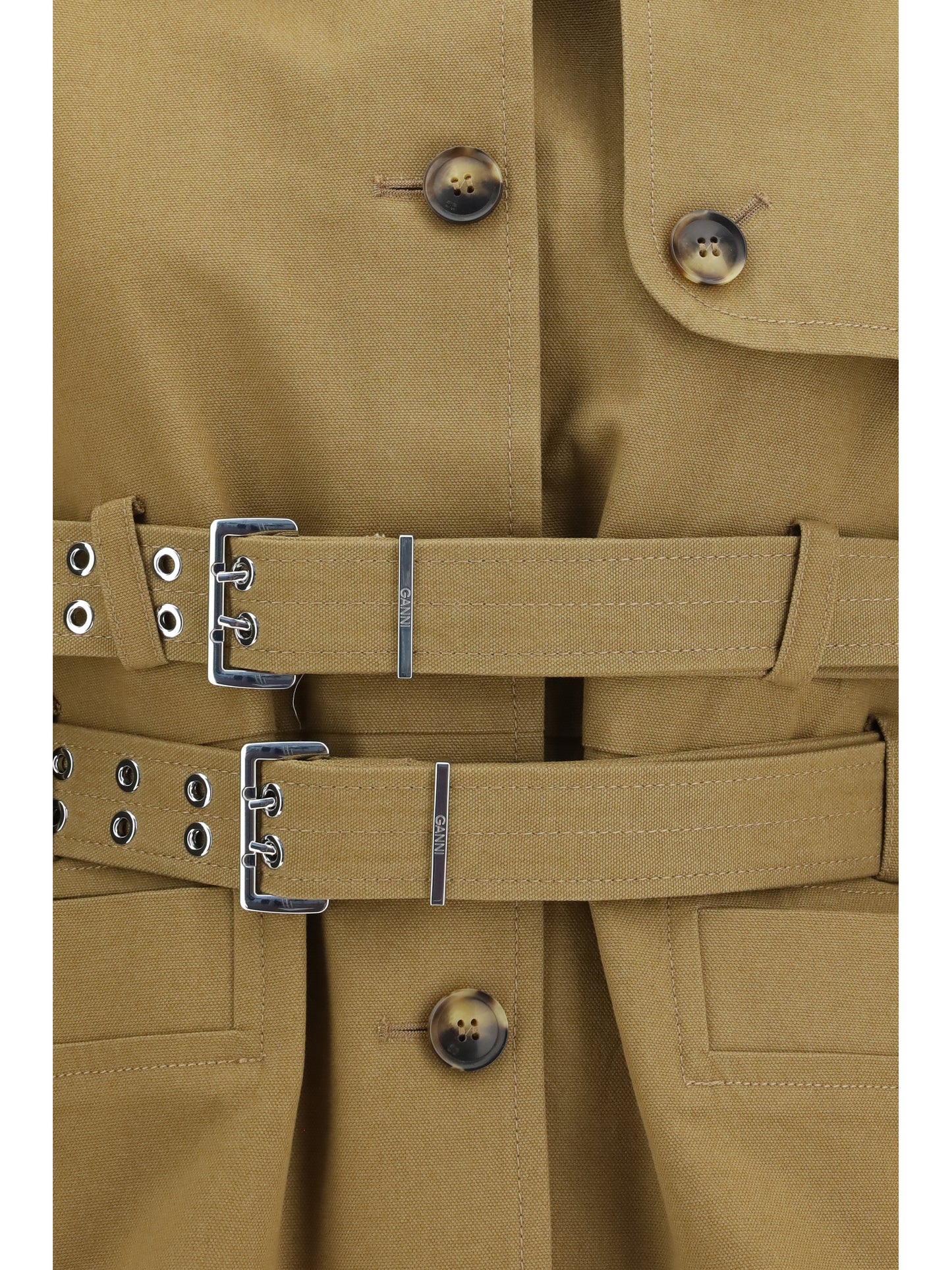 Canvas Jacket With Double Belt