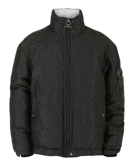 Ferragamo Abstract Print Quilted Jacket