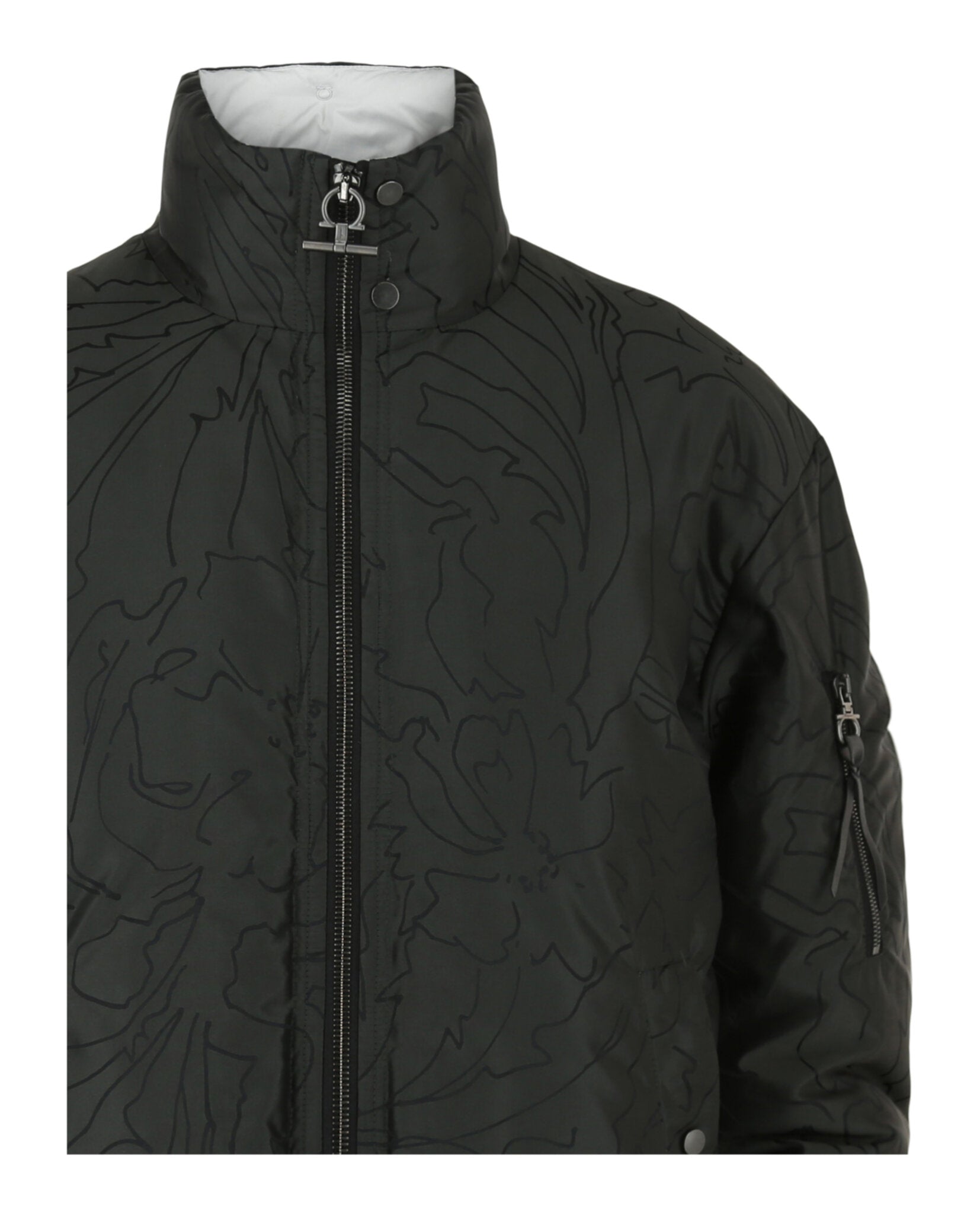 Ferragamo Abstract Print Quilted Jacket – Zulily