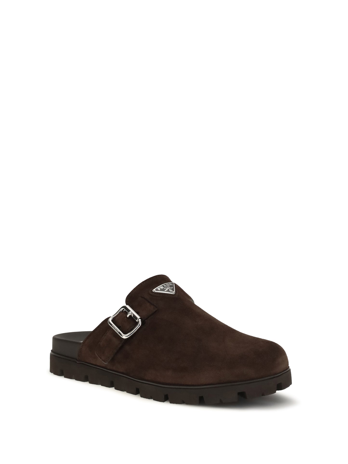 Suede Mules Dark Brown