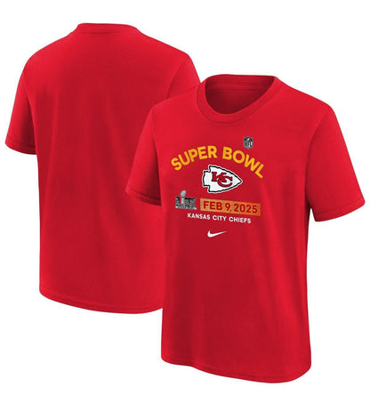 Nike Youth Chiefs Super Bowl Lix Authentic T-Shirt T-Shirts