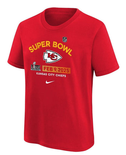 Nike Youth Chiefs Super Bowl Lix Authentic T-Shirt T-Shirts