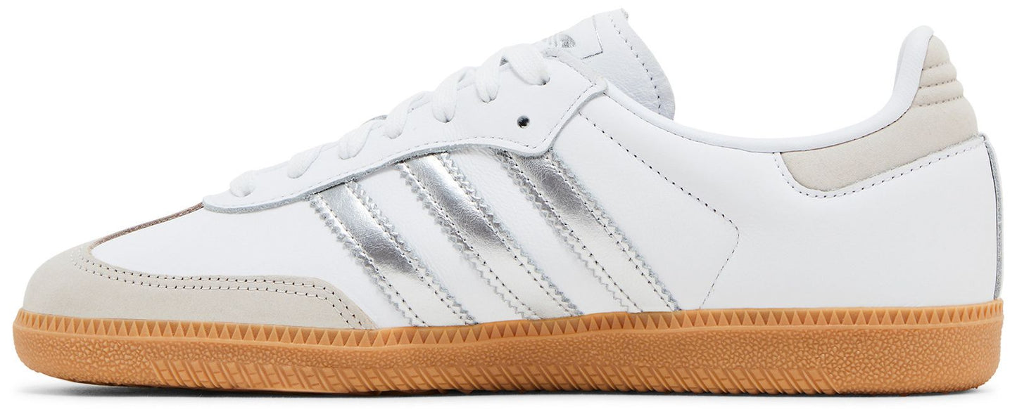adidas Women's Samba Og 'White Silver Metallic' Sneakers