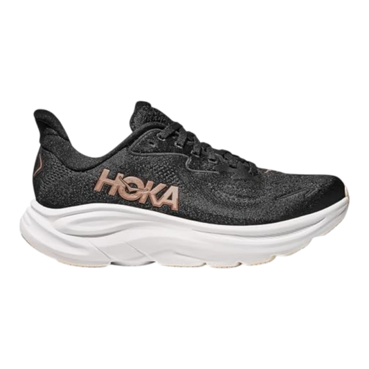 Hoka Clifton 10 Women Running Sneakers Black Rose Gold