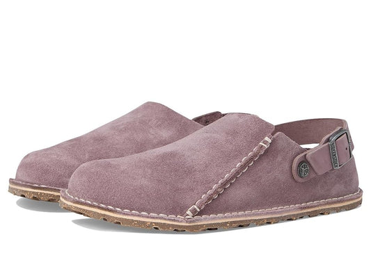Birkenstock Unisex Lutry Premium Suede Leather Faded Purple