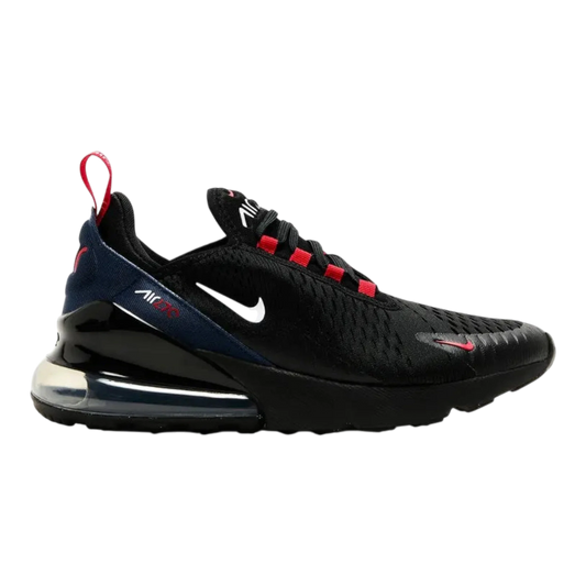 Nike Air Max 270 Big Kids' (GS) Sneakers — Black & Navy Mesh Low-Top