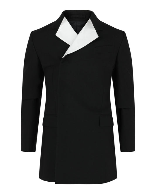 Ferragamo Silk Trimmed Double-Breasted Blazer