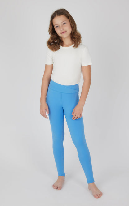 Girls 2 PK Lux Crossover Legging + 6" Bike Short