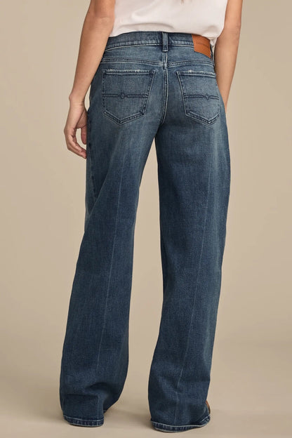 Lucky Brand Women's Mid Rise Sweet Wide Leg - Set it Free Wash