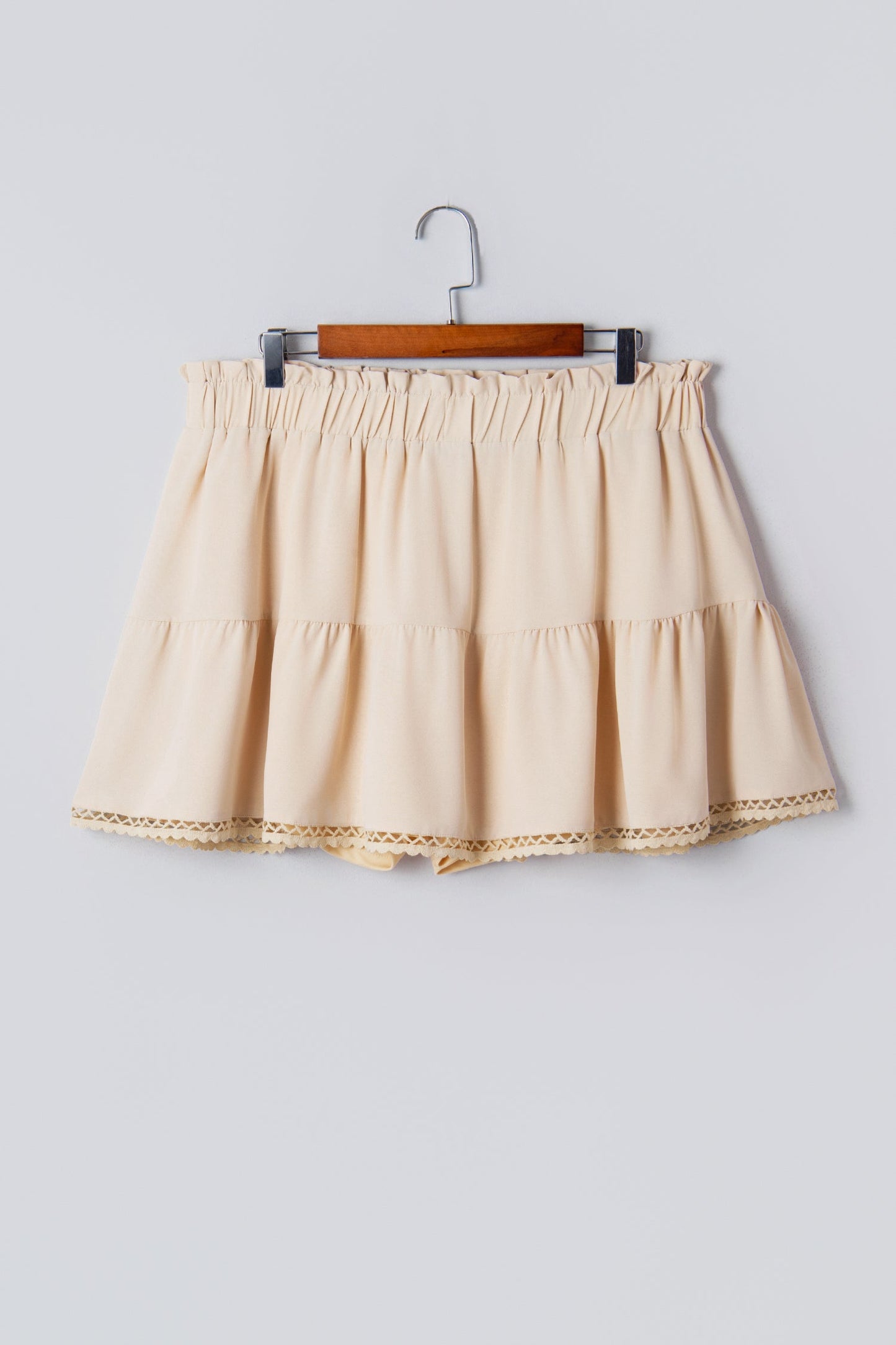 Threaded Pear Millie Trim Boho Ruffled PLUS Shorts