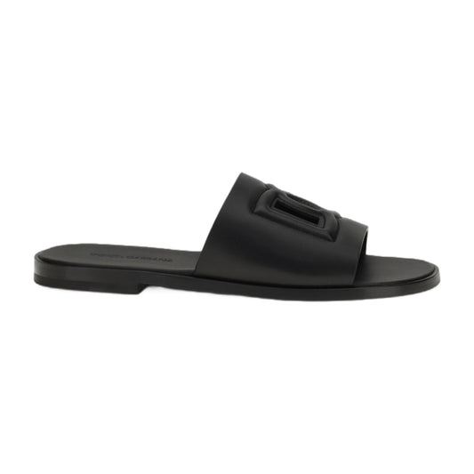 Sandals Embossed Logo Black