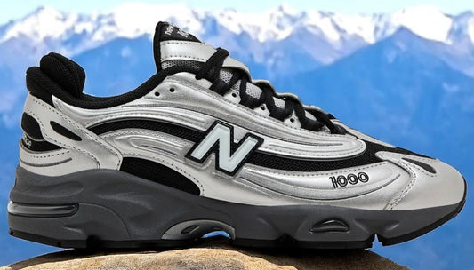 New Balance Men's 1000 'Black Silver Metallic' Sneakers