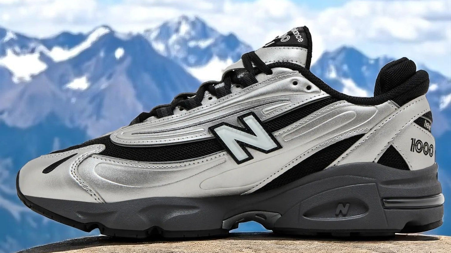 New Balance Men's 1000 'Black Silver Metallic' Sneakers
