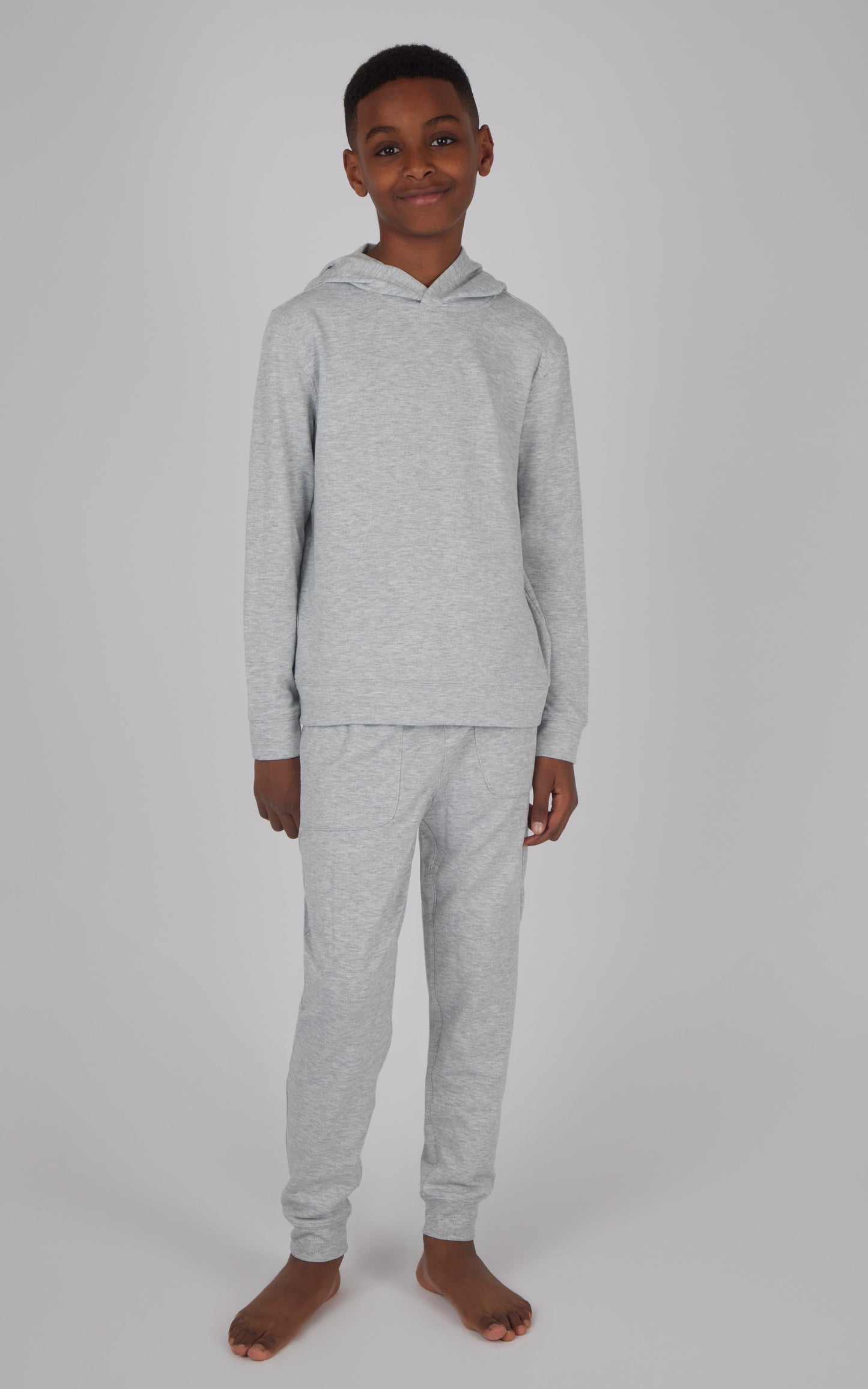 2 PC Boys Brushed Terry Pullover Hoodie+ Jogger Set