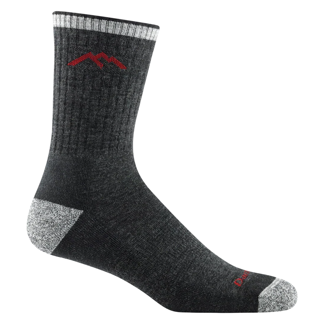Darn Tough Hiker Micro Crew Midweight Cushion Mens Socks — Black
