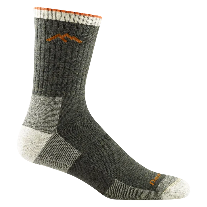 Darn Tough Hiker Micro Crew Midweight Cushion Mens Socks — Olive