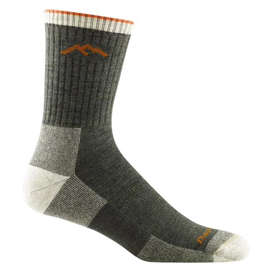 Darn Tough Hiker Micro Crew Midweight Cushion Mens Socks — Olive