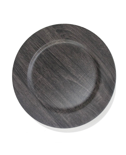 Jay Companies Poplar Dark Gray Charger Plate - 13" Elegant Tabletop Accent