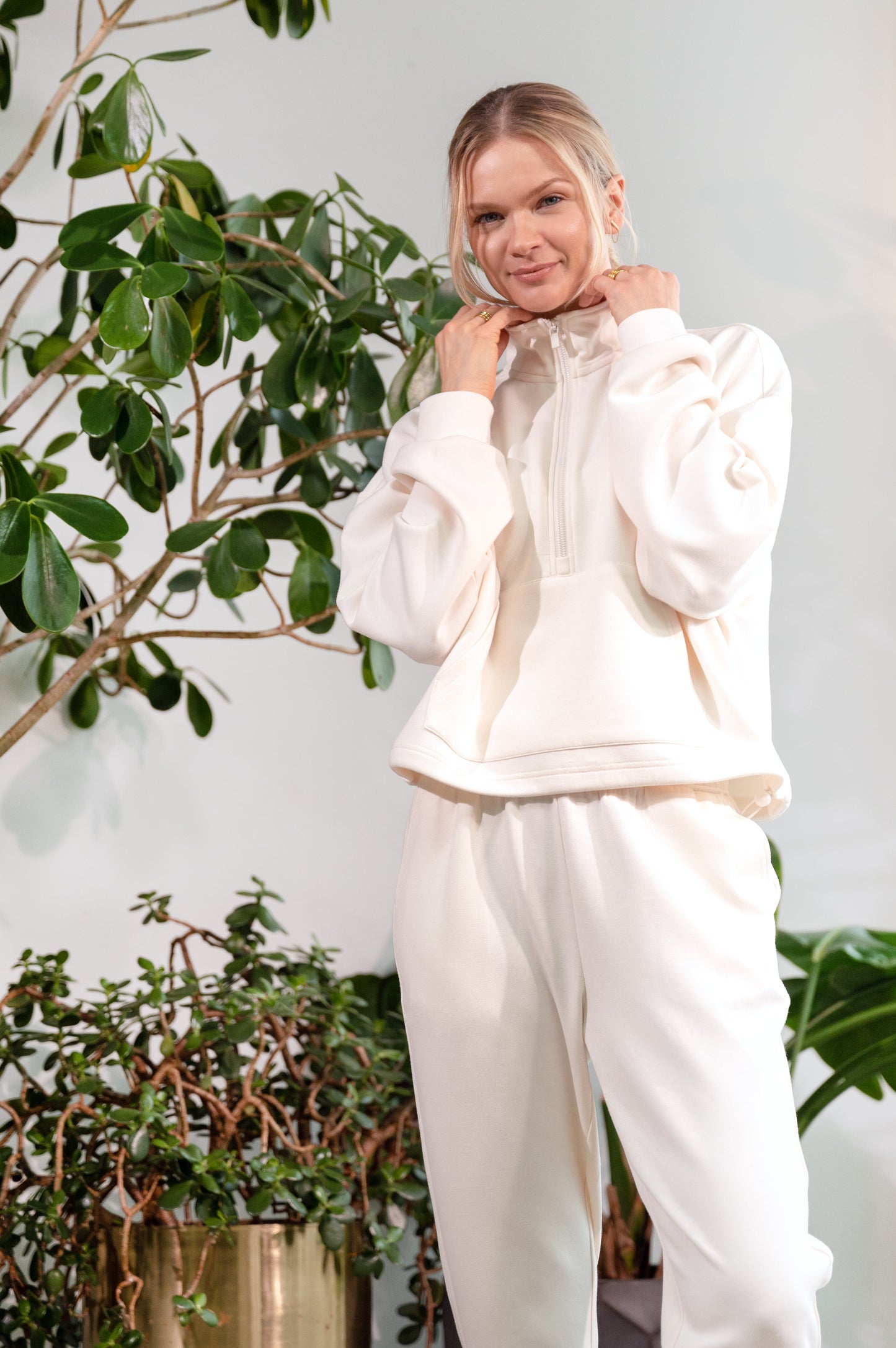 Softlite Half Zip Pullover and Jogger Set - Our Linen Story