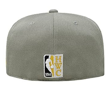Mitchell & Ness Men's NBA Sunny Gray Fitted Hwc Warriors Fitted Caps