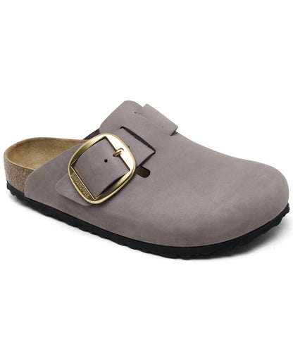 Birkenstock Unisex Boston Big Buckle Nubuck Leather Faded Purple