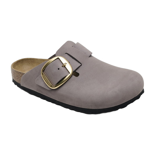 Birkenstock Unisex Boston Big Buckle Nubuck Leather Faded Purple
