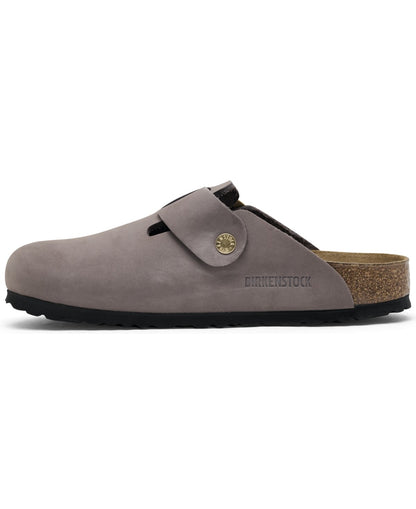 Birkenstock Unisex Boston Big Buckle Nubuck Leather Faded Purple
