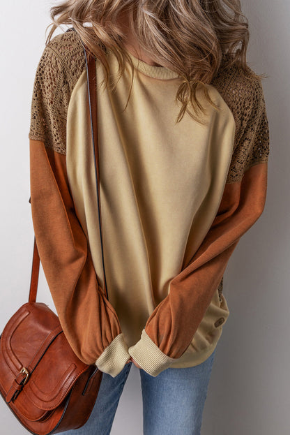 Threaded Pear Scarlett Colorblock Drop Shoulder Sweatshirt