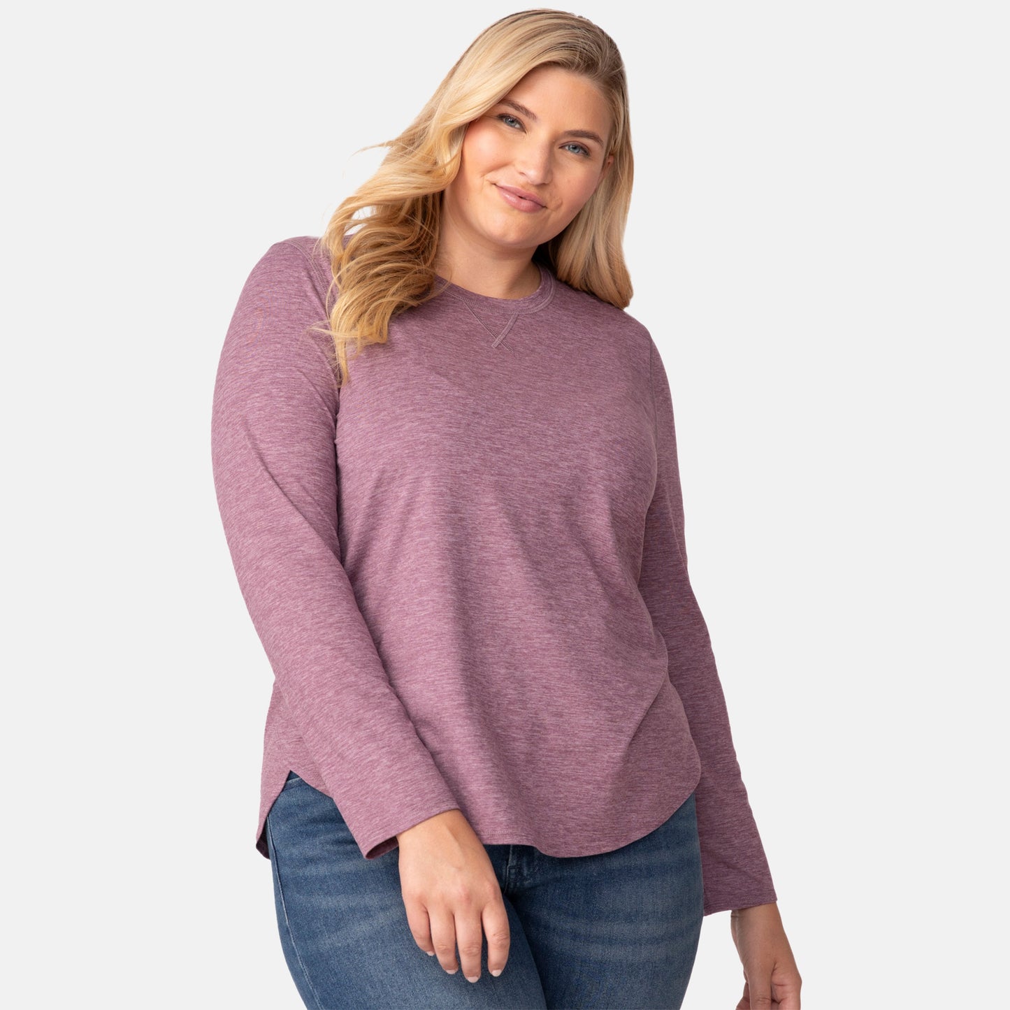 Women's Plus Size Cloud Knit All Day Crew Neck Top