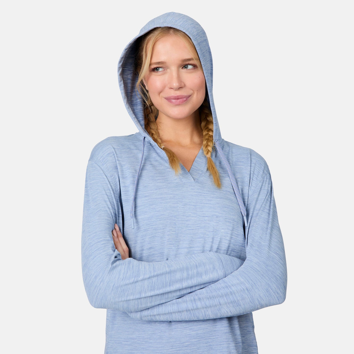 Women's Cloud Knit V-Neck Hoodie