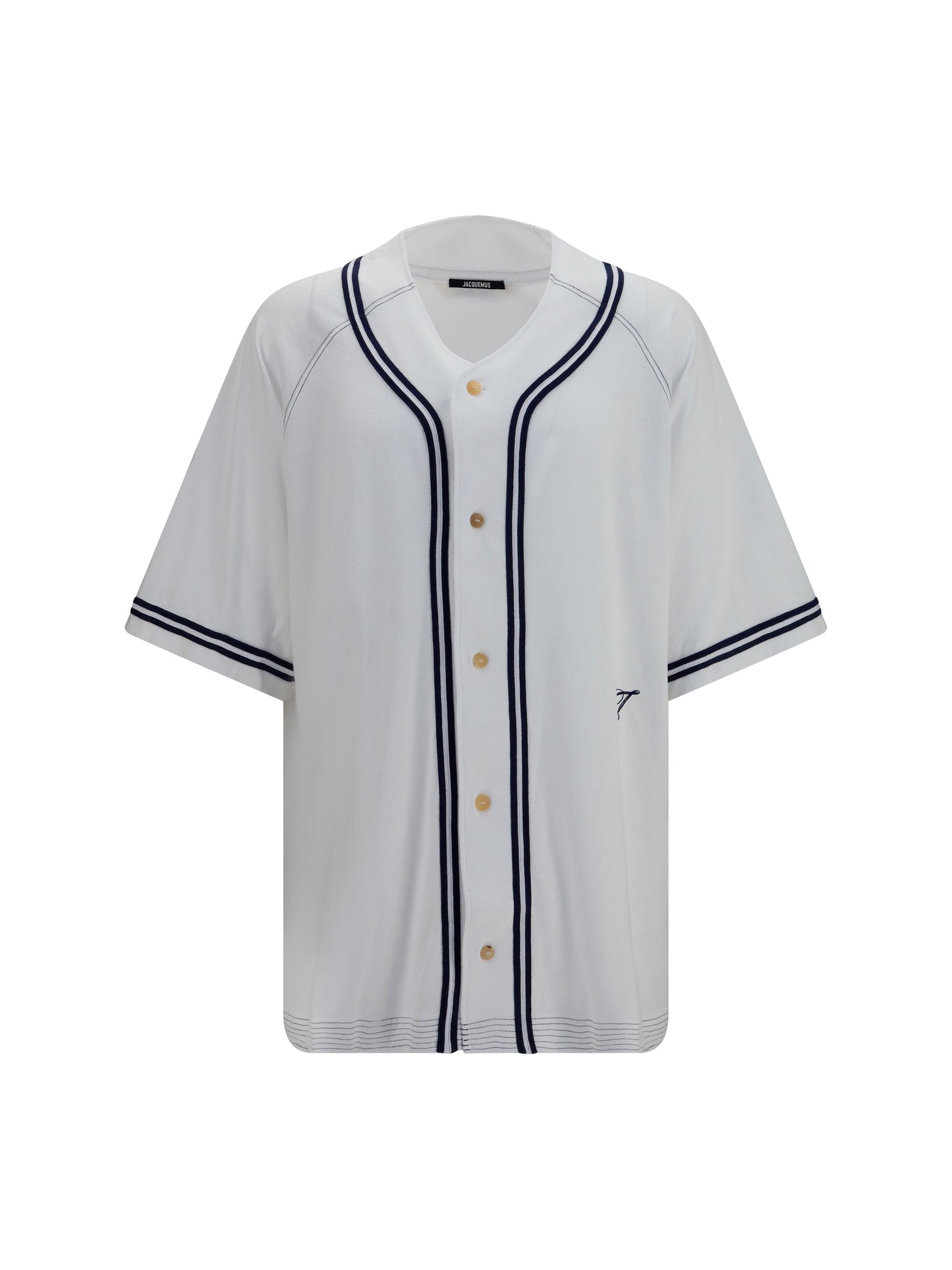 Shirt Baseball Knit White
