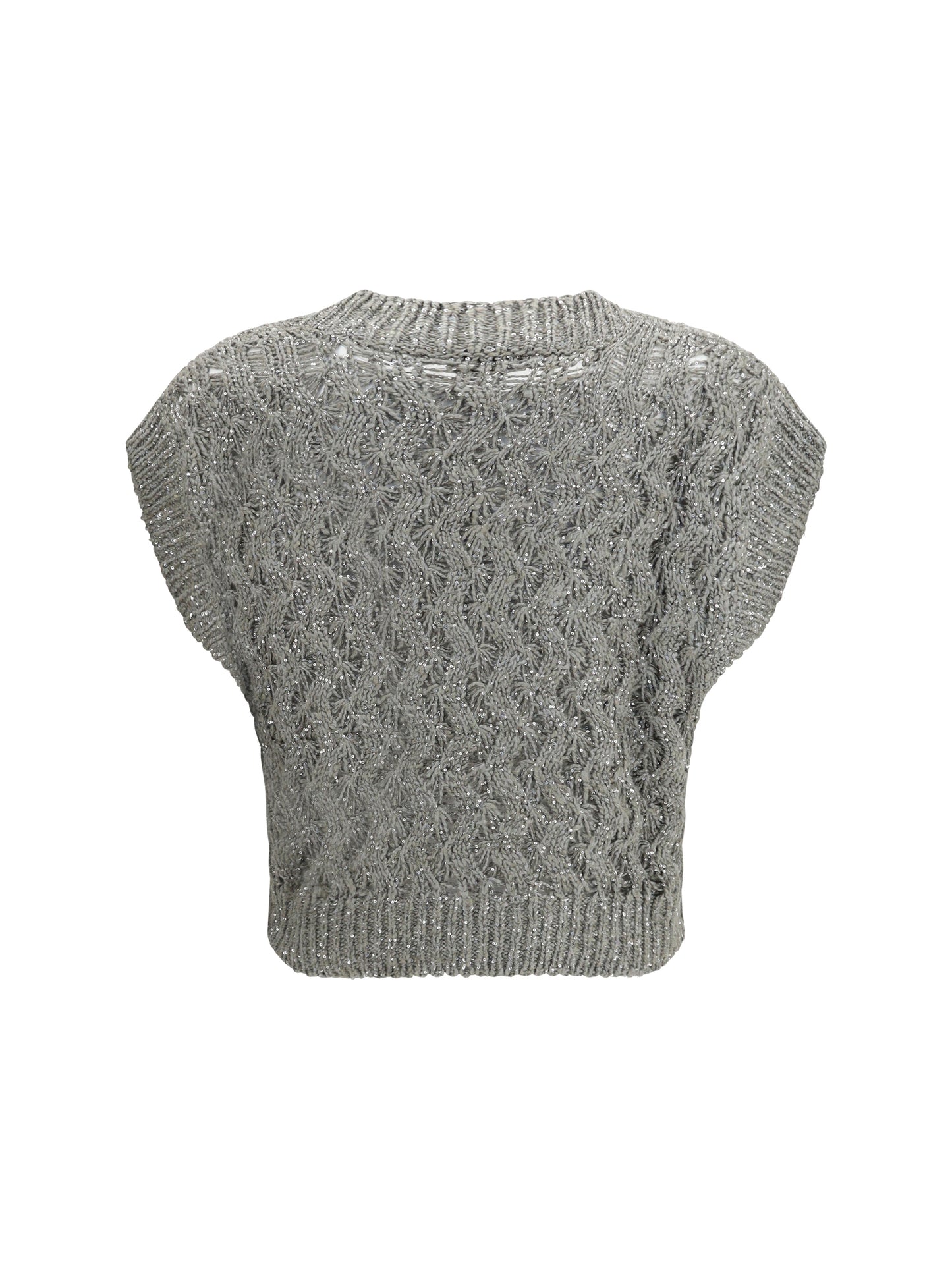 Vest Silk-Blend Sequined Rosemary