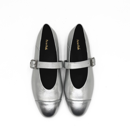 Reign Cap Toe Mary Janes - Silver
