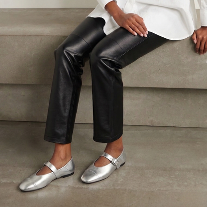 Reign Cap Toe Mary Janes - Silver