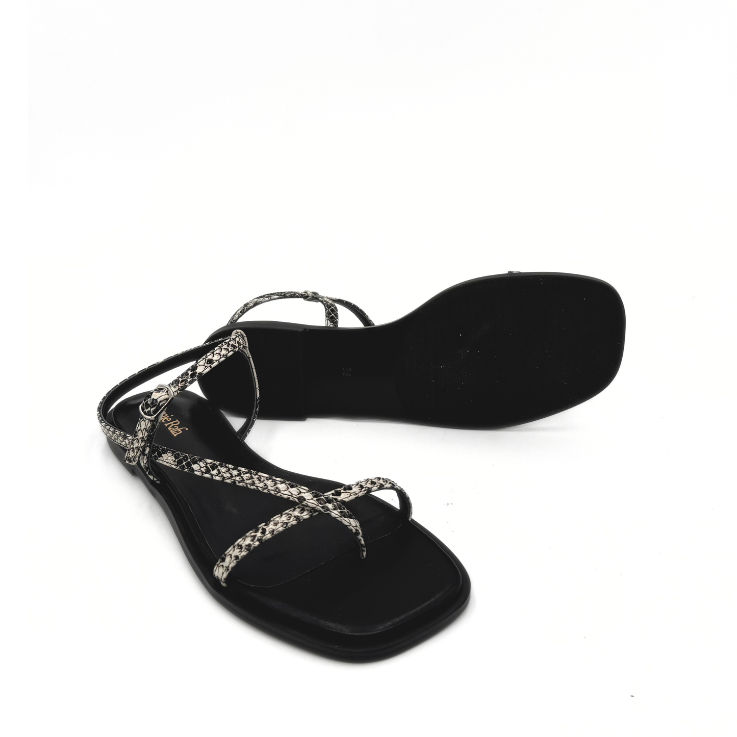 Maxy Asymmetric T-Strap Sandal - Python
