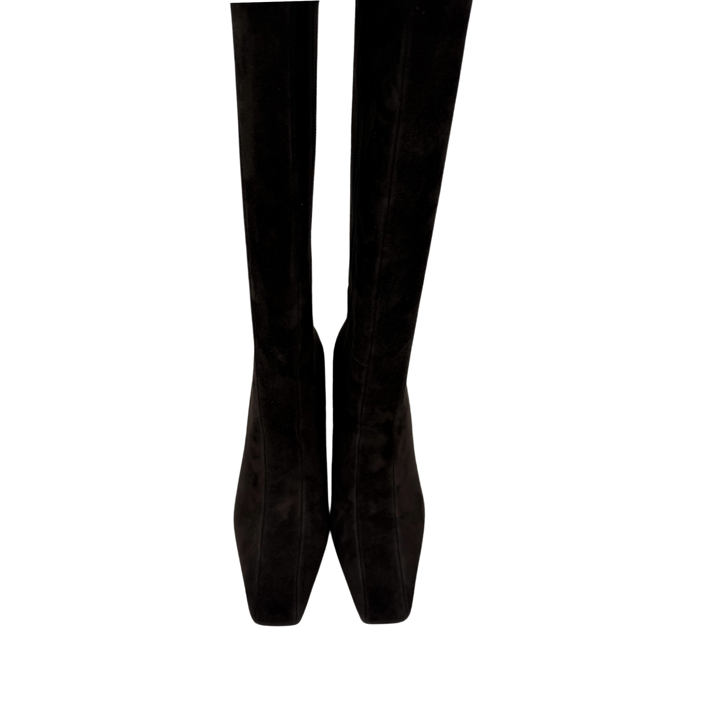 Mishel Suede Knee High Boots - Black