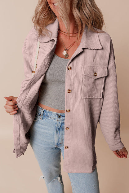 Threaded Pear Eleanor Corduroy Flap Up Shacket