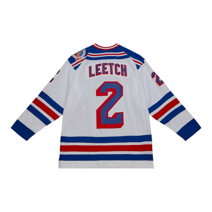 Mitchell & Ness Blue Line Brian Leetch New York Rangers 1993 Men Jersey White