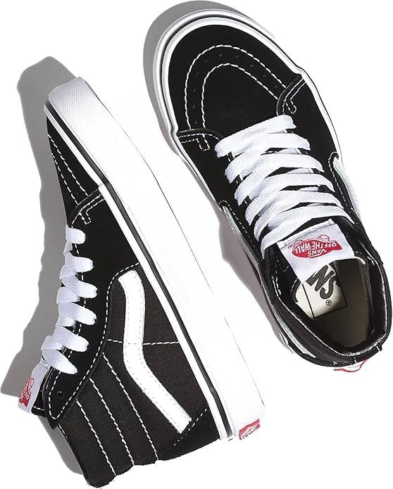 Vans UY Sk8 Hi VD5F6BT Trainers Kids' Sneakers — Black/White Leather High-Top