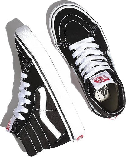 Vans UY Sk8 Hi VD5F6BT Trainers Kids' Sneakers — Black/White Leather High-Top